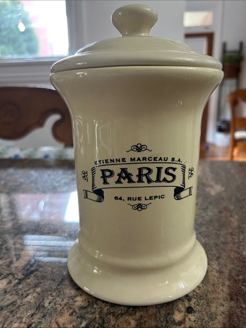Paris Ceramic Lidded Jar